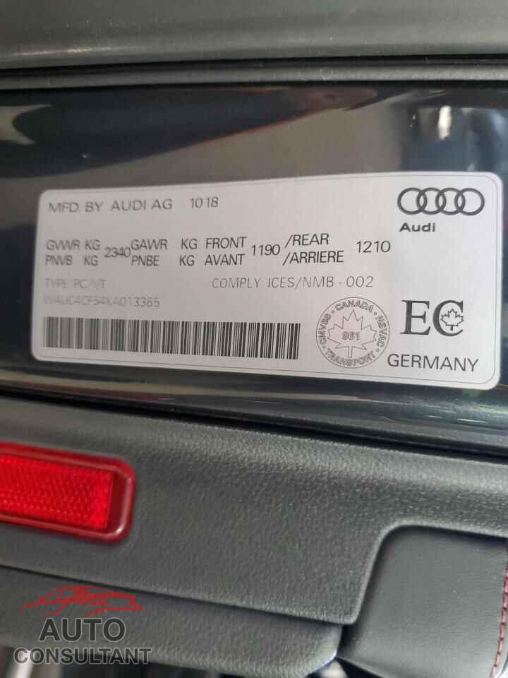 AUDI S5/RS5 2019 - WAUC4CF54KA013365