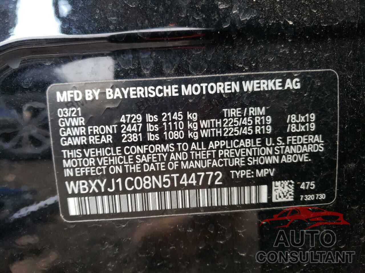 BMW X2 2022 - WBXYJ1C08N5T44772