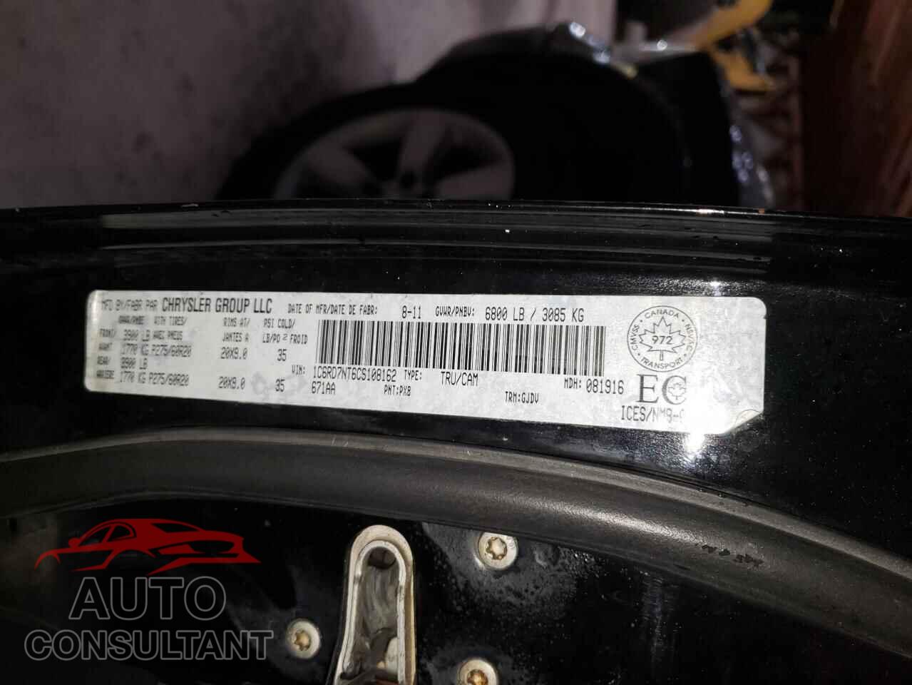 DODGE RAM 1500 2012 - 1C6RD7NT6CS108162