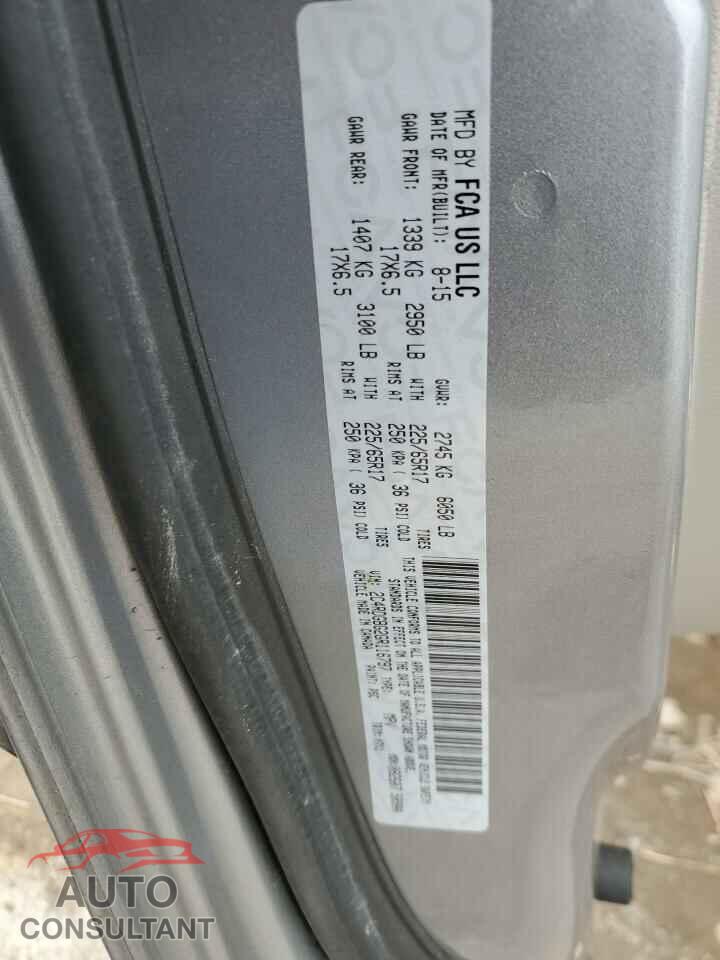 DODGE CARAVAN 2016 - 2C4RDGBG2GR116797