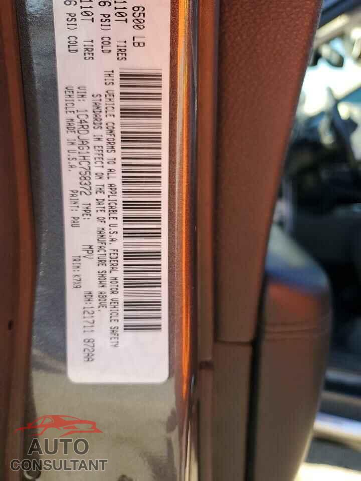 DODGE DURANGO 2017 - 1C4RDJAG1HC758372