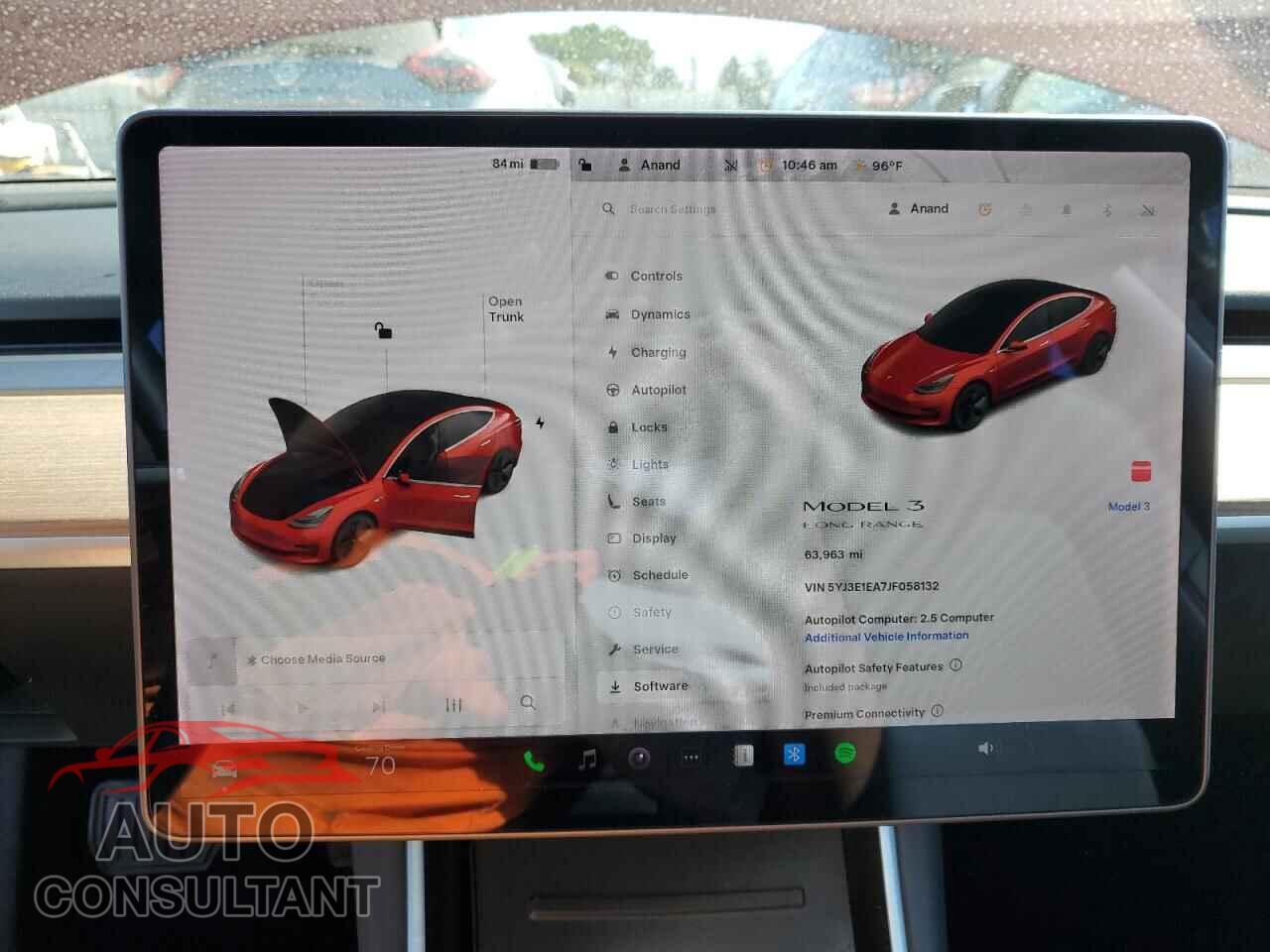 TESLA MODEL 3 2018 - 5YJ3E1EA7JF058132