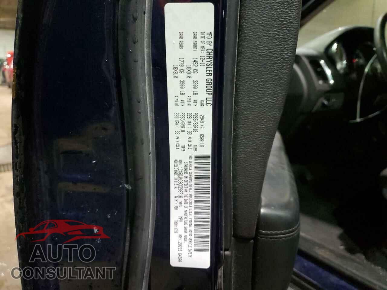 DODGE DURANGO 2012 - 1C4RDJAG8CC206716