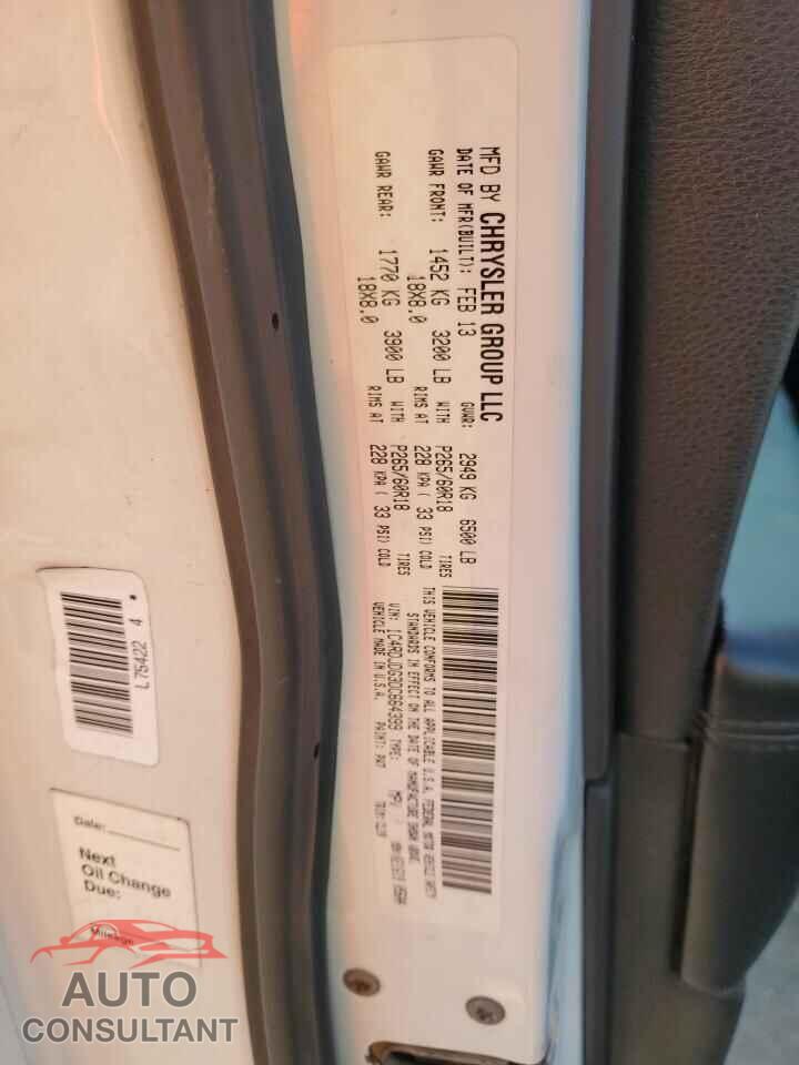 DODGE DURANGO 2013 - 1C4RDJDG3DC664399