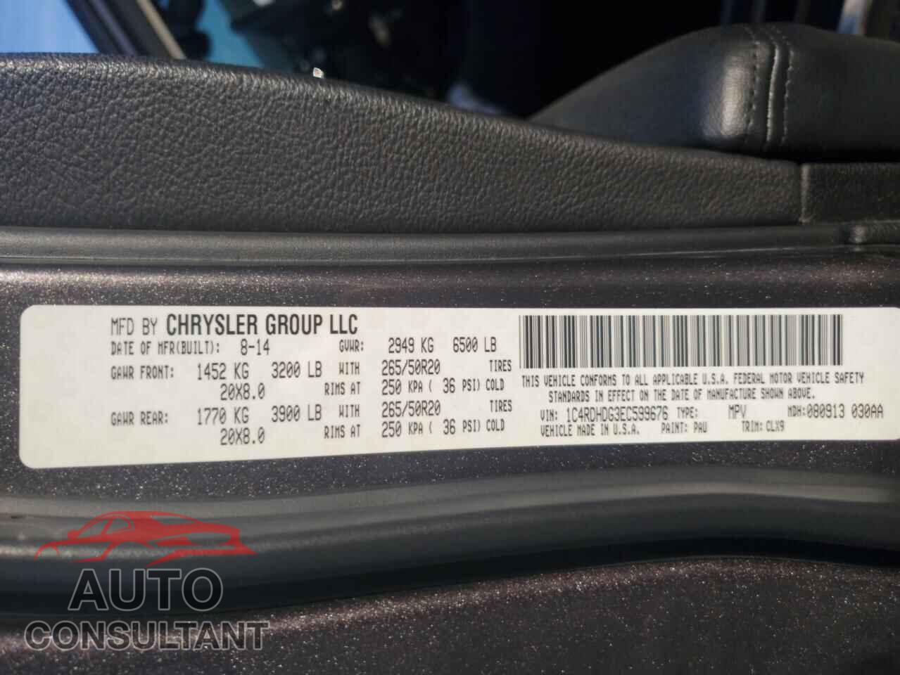DODGE DURANGO 2014 - 1C4RDHDG3EC599676