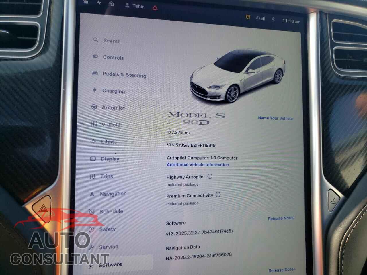 TESLA MODEL S 2015 - 5YJSA1E21FF118915