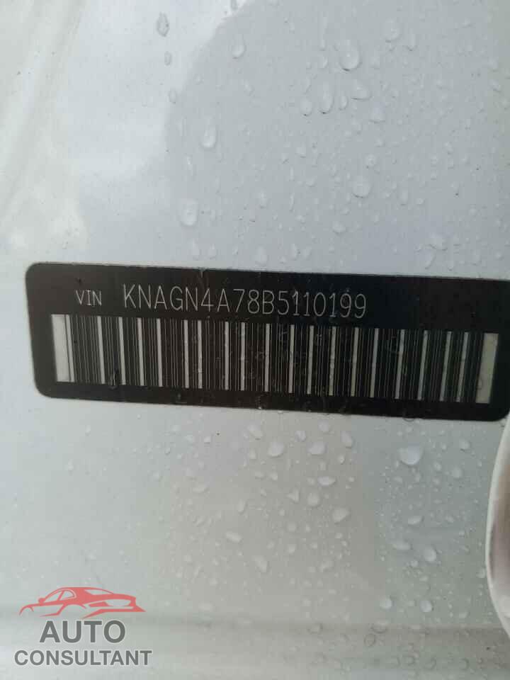 KIA OPTIMA 2011 - KNAGN4A78B5110199
