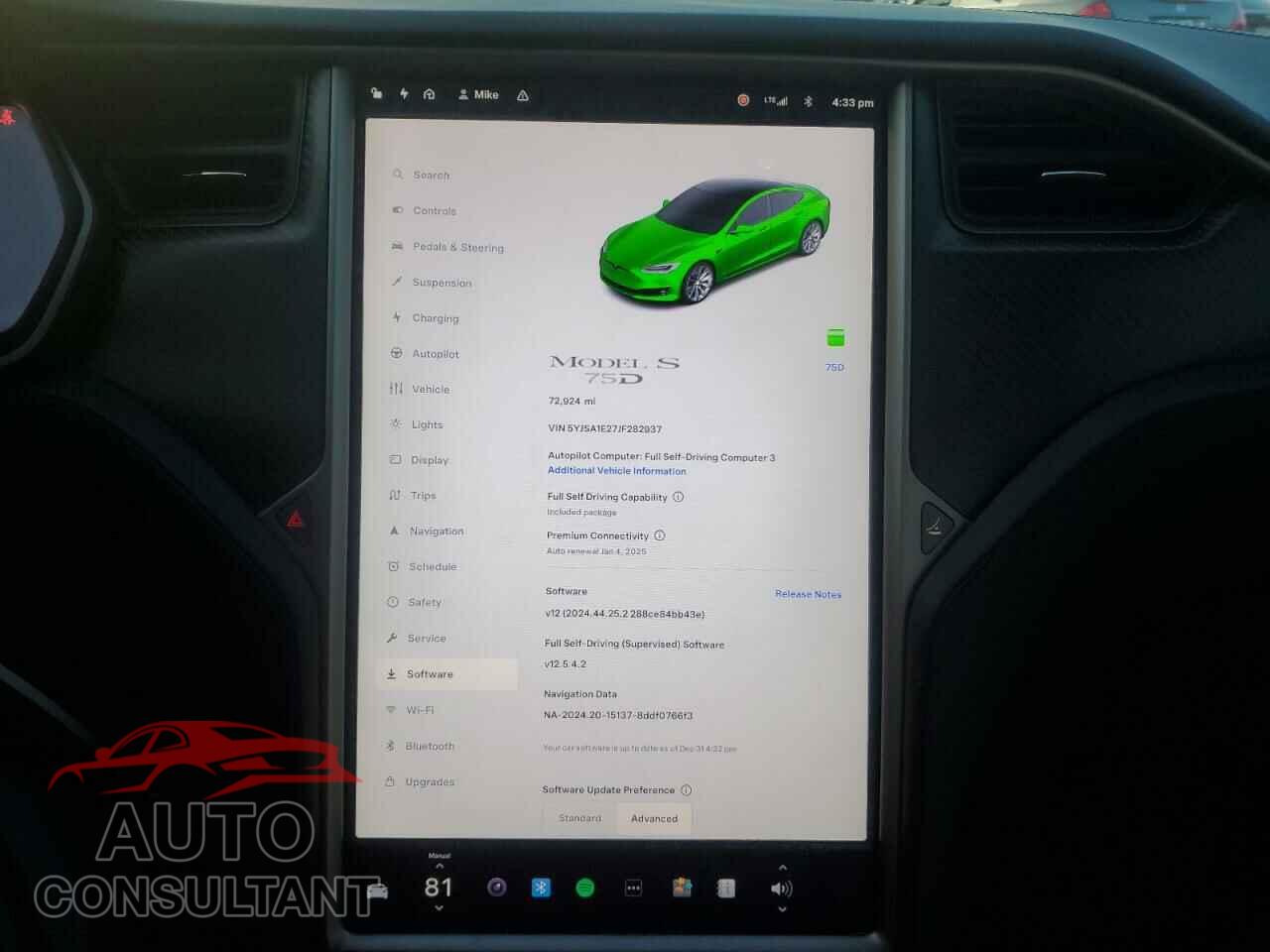 TESLA MODEL S 2018 - 5YJSA1E27JF282937