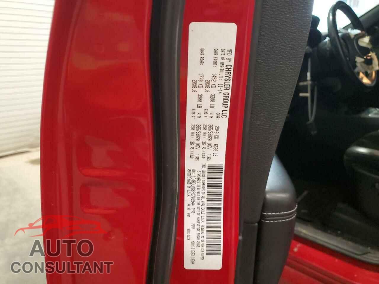 DODGE DURANGO 2015 - 1C4RDJAG8FC702944