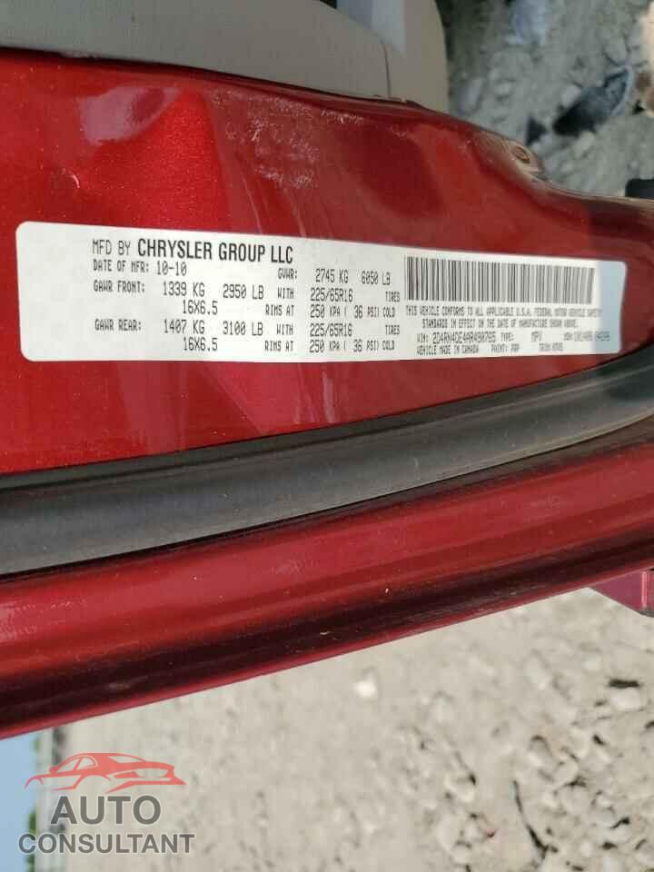 DODGE CARAVAN 2010 - 2D4RN4DE4AR490765