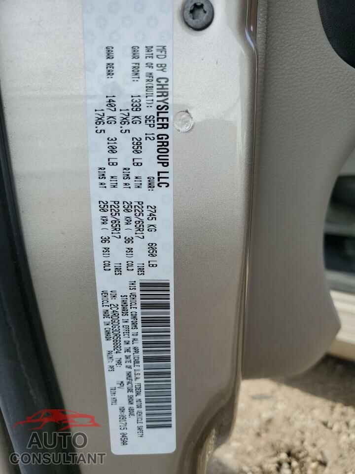 DODGE CARAVAN 2013 - 2C4RDGDG3DR566824