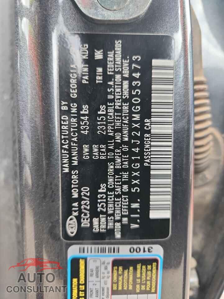 KIA K5 2021 - 5XXG14J2XMG053473