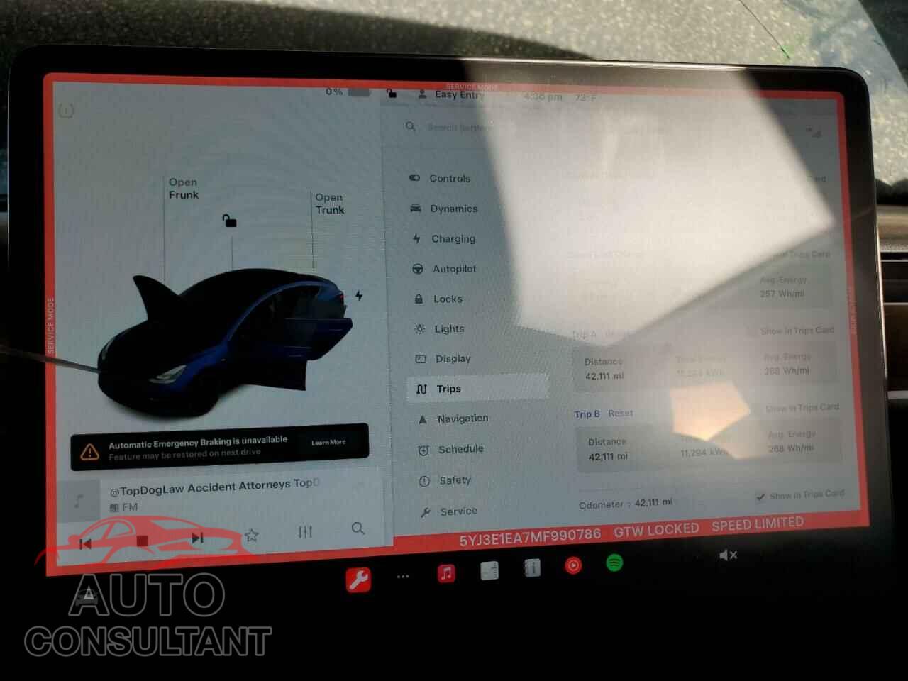 TESLA MODEL 3 2021 - 5YJ3E1EA7MF990786