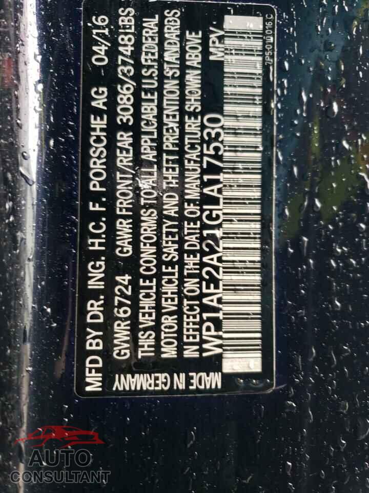 PORSCHE CAYENNE 2016 - WP1AE2A21GLA17530