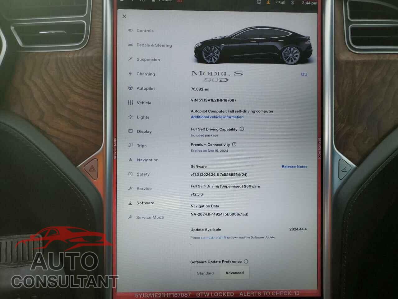 TESLA MODEL S 2017 - 5YJSA1E21HF187087
