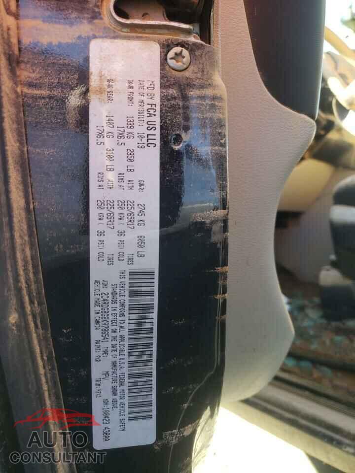 DODGE CARAVAN 2019 - 2C4RDGBG6KR786541
