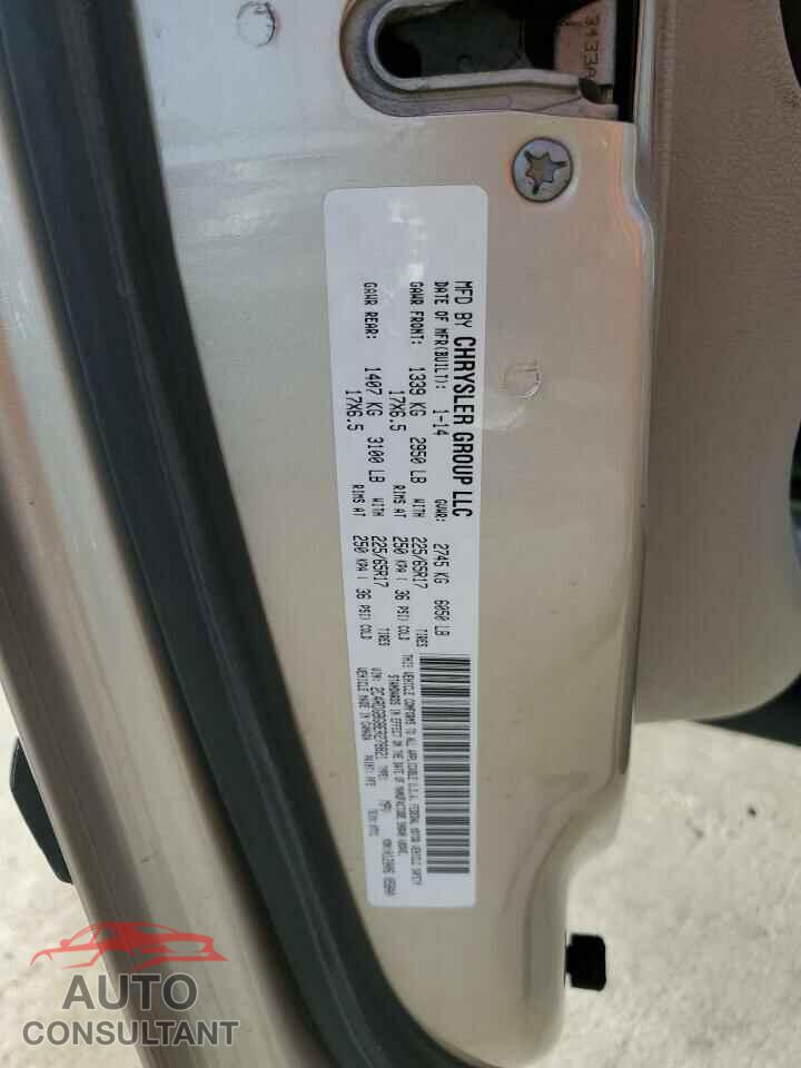 DODGE CARAVAN 2014 - 2C4RDGBG8ER278821