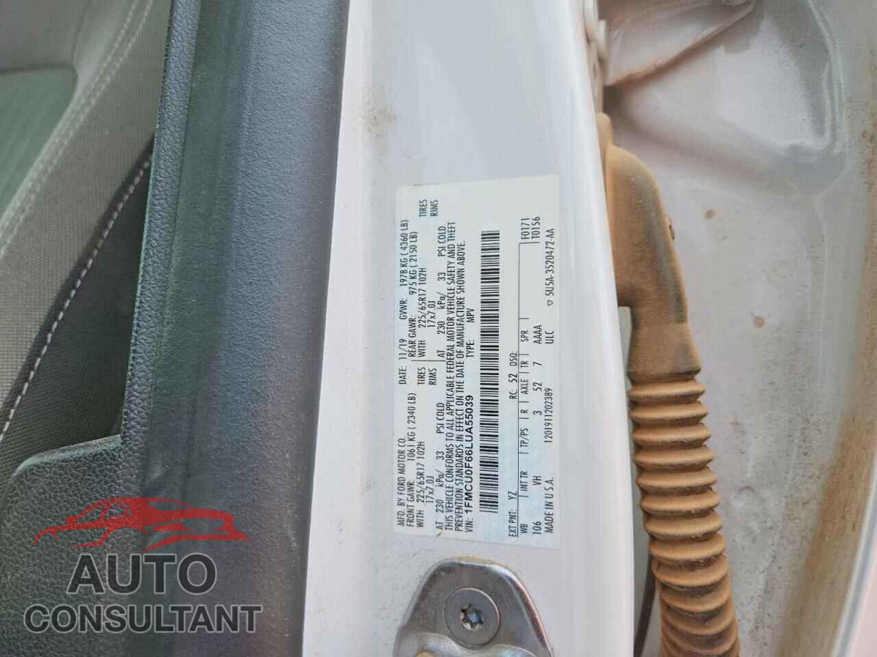 FORD ESCAPE 2020 - 1FMCU0F66LUA55039