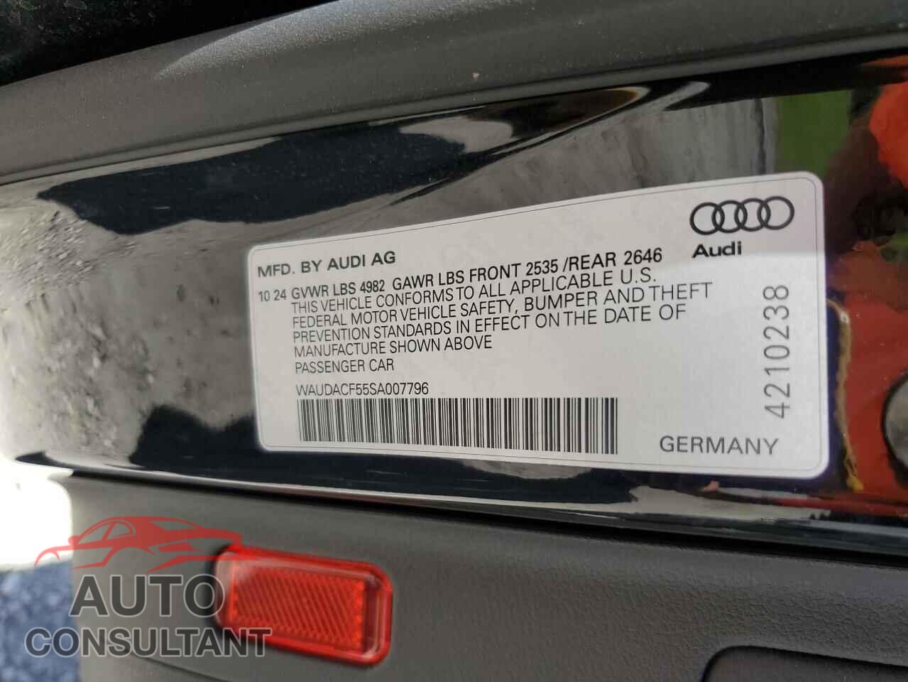 AUDI A5 2025 - WAUDACF55SA007796
