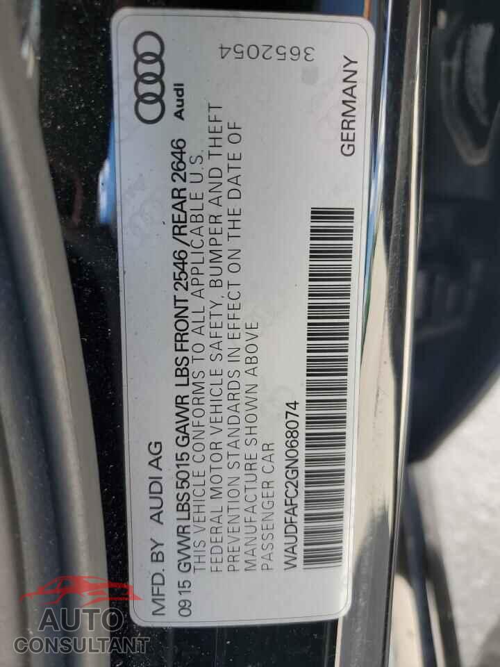 AUDI A6 2016 - WAUDFAFC2GN068074
