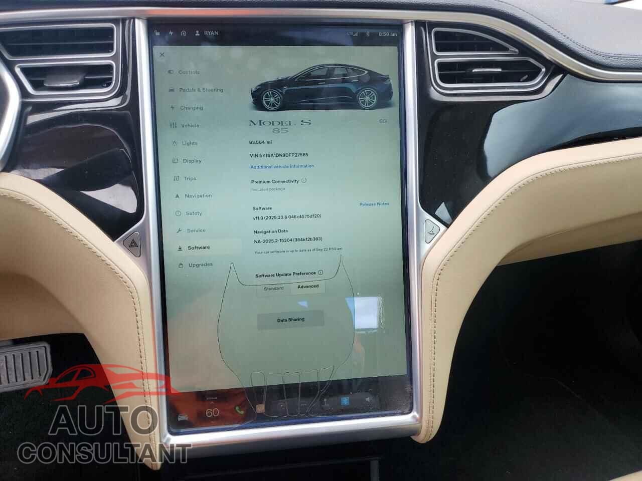 TESLA MODEL S 2013 - 5YJSA1DN9DFP27565