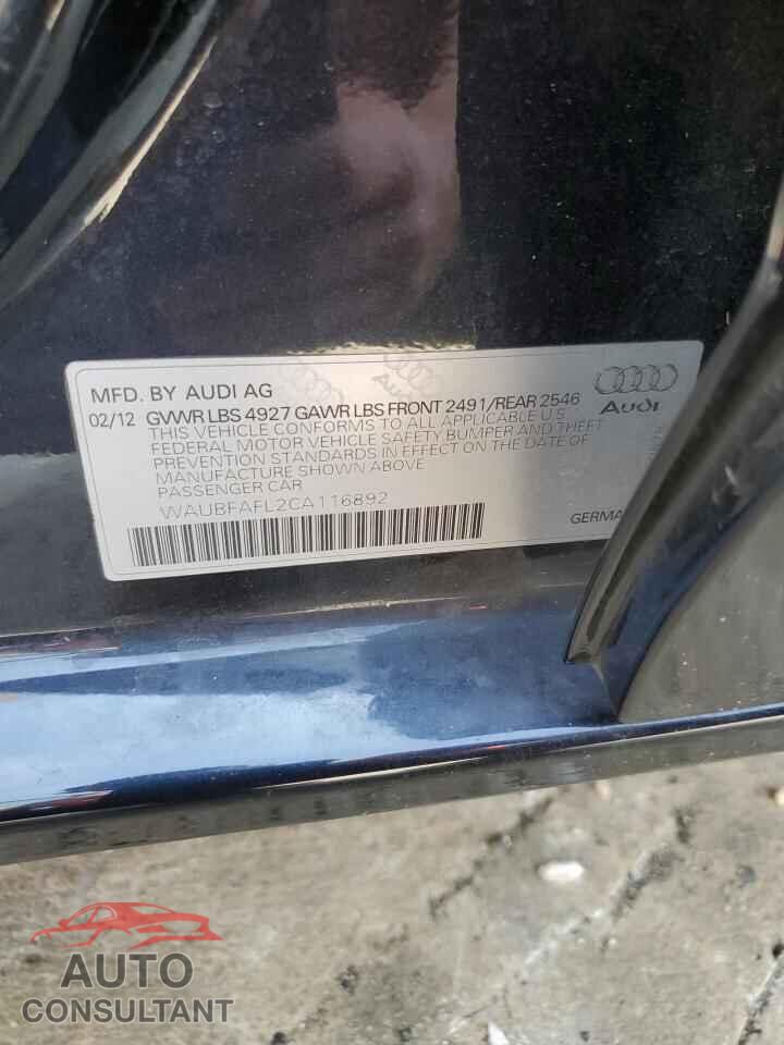 AUDI A4 2012 - WAUBFAFL2CA116892