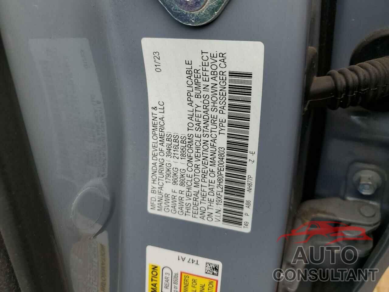 HONDA CIVIC 2023 - 19XFL2H80PE004803