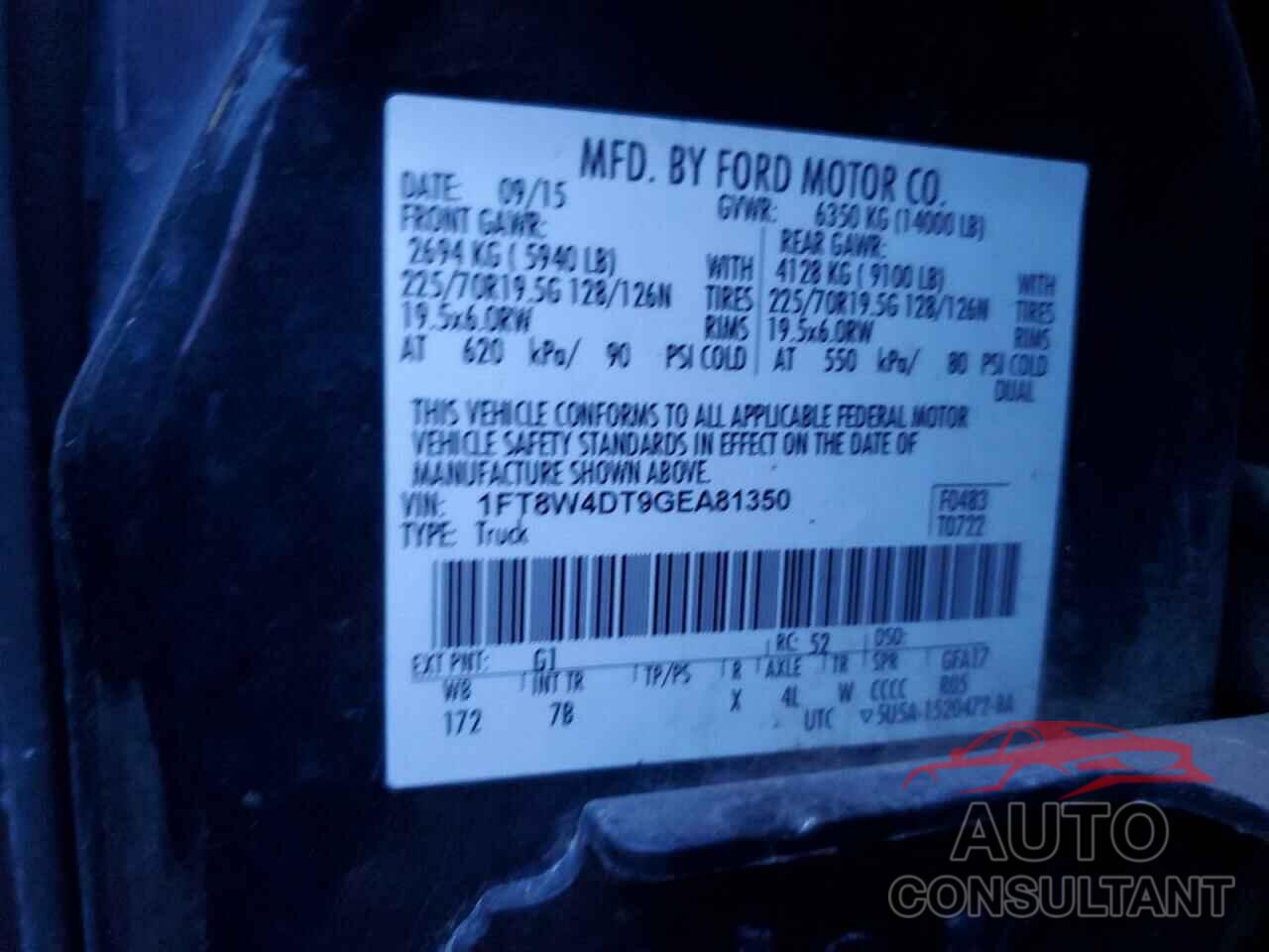 FORD F450 2016 - 1FT8W4DT9GEA81350