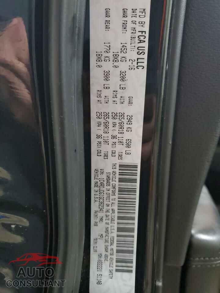 DODGE DURANGO 2016 - 1C4RDJDG1GC362341