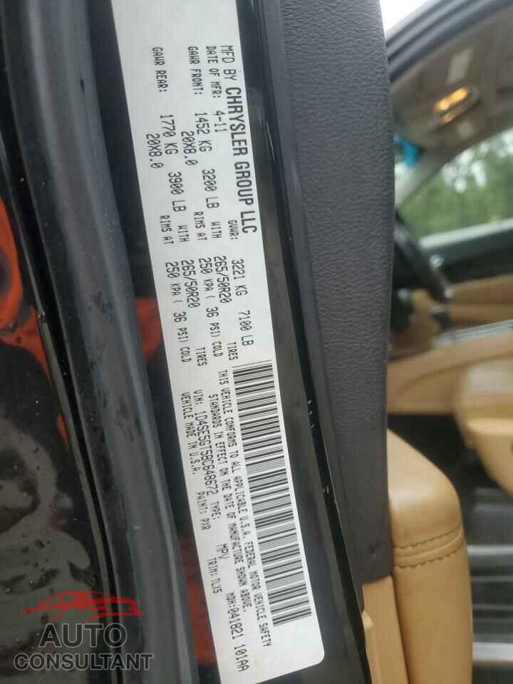 DODGE DURANGO 2011 - 1D4SE5GT5BC648672