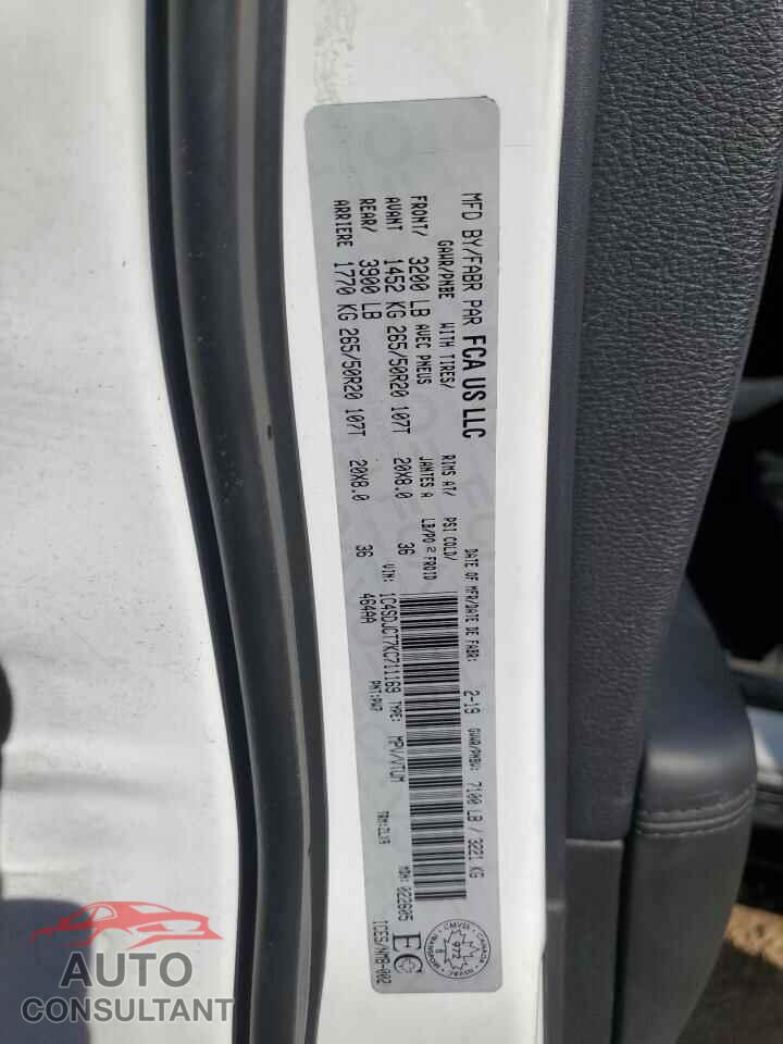 DODGE DURANGO 2019 - 1C4SDJCT7KC711169