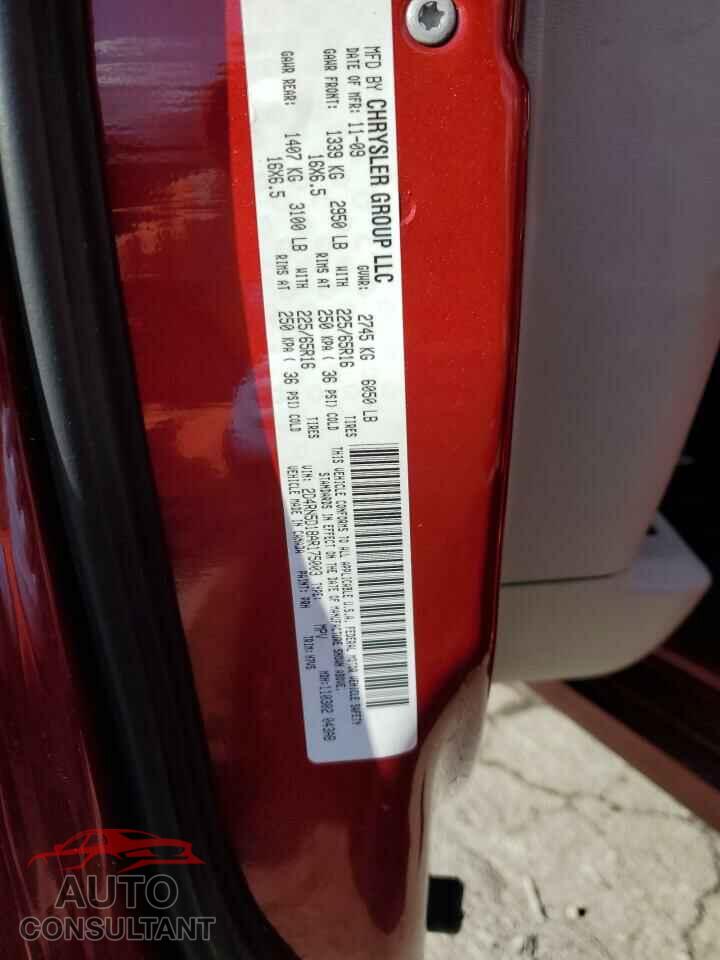 DODGE CARAVAN 2010 - 2D4RN5D18AR175003