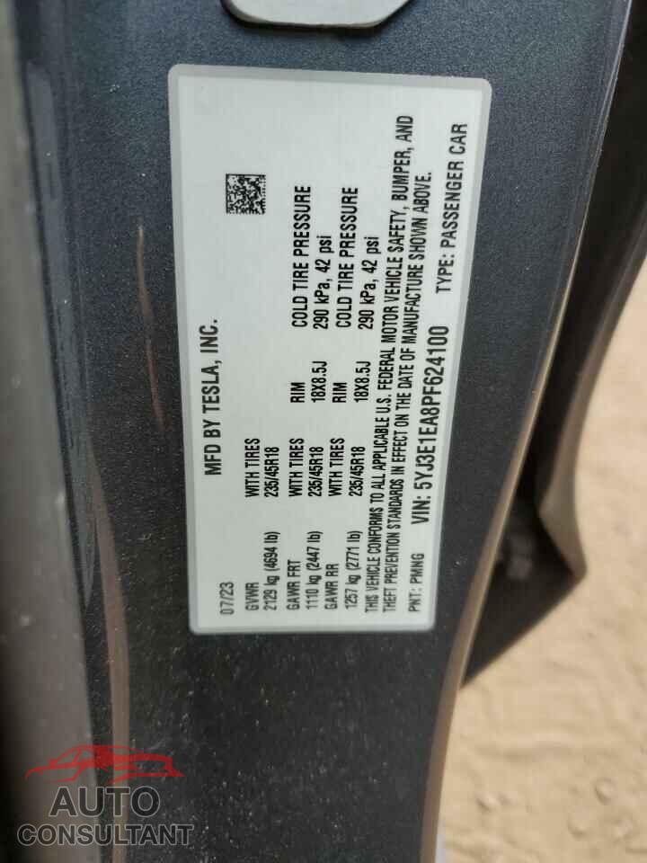 TESLA MODEL 3 2023 - 5YJ3E1EA8PF624100