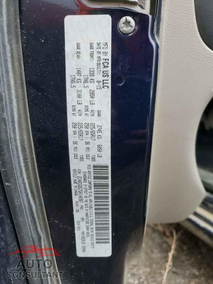 DODGE CARAVAN 2016 - 2C4RDGBG7GR100367