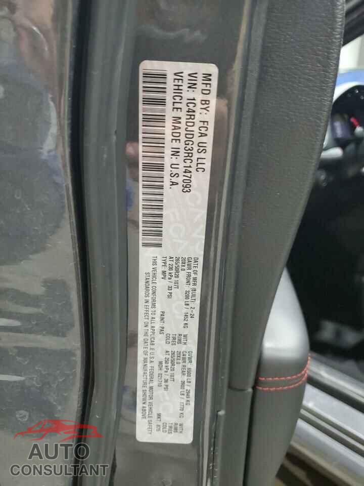 DODGE DURANGO 2024 - 1C4RDJDG3RC147093