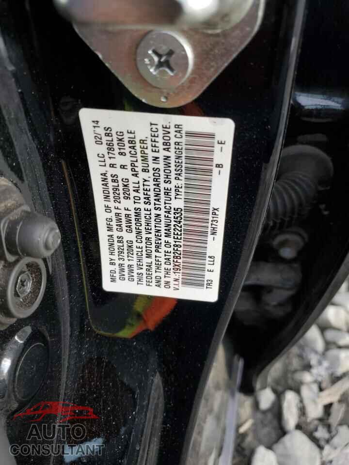 HONDA CIVIC 2014 - 19XFB2F81EE224535