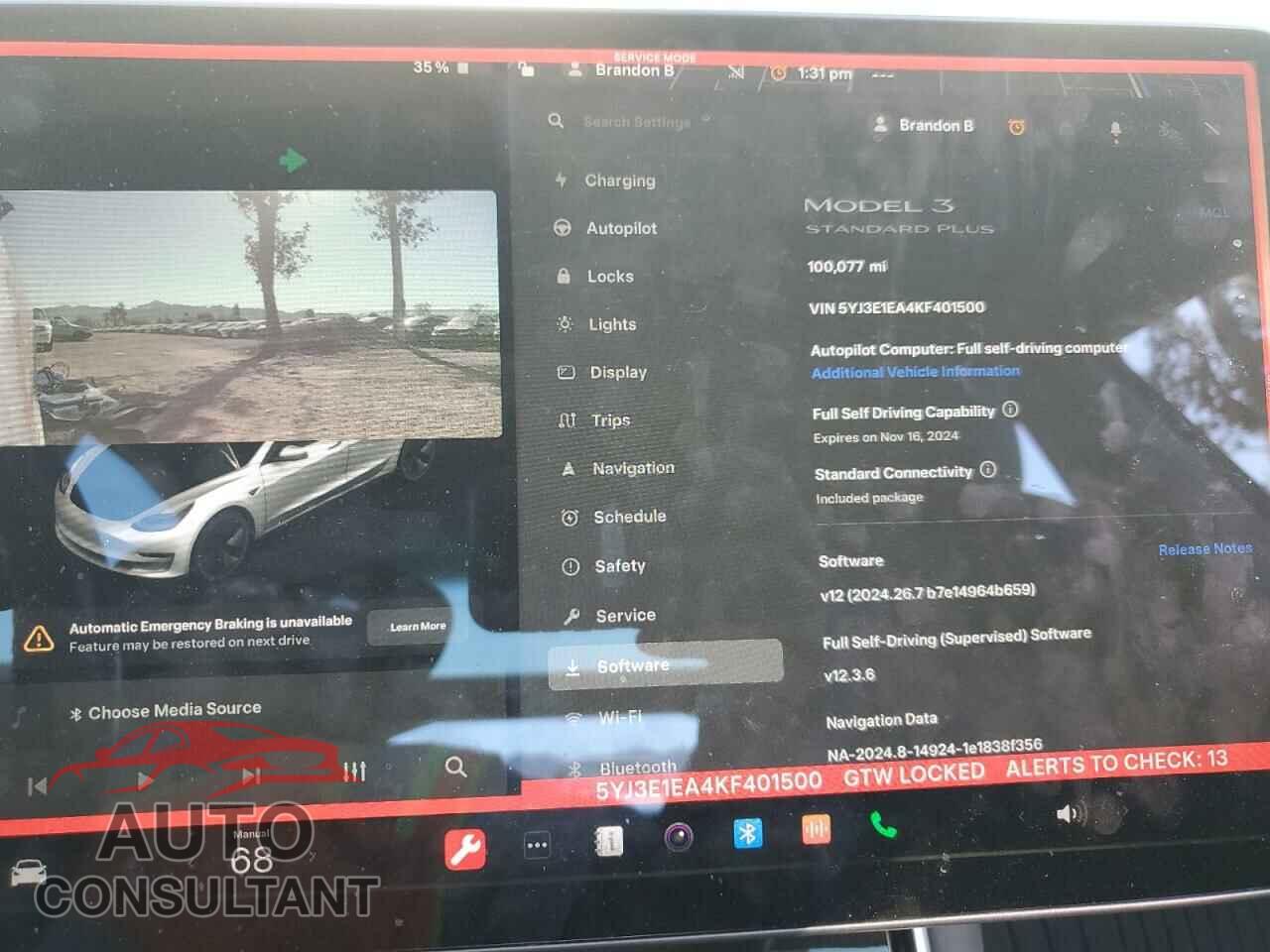 TESLA MODEL 3 2019 - 5YJ3E1EA4KF401500