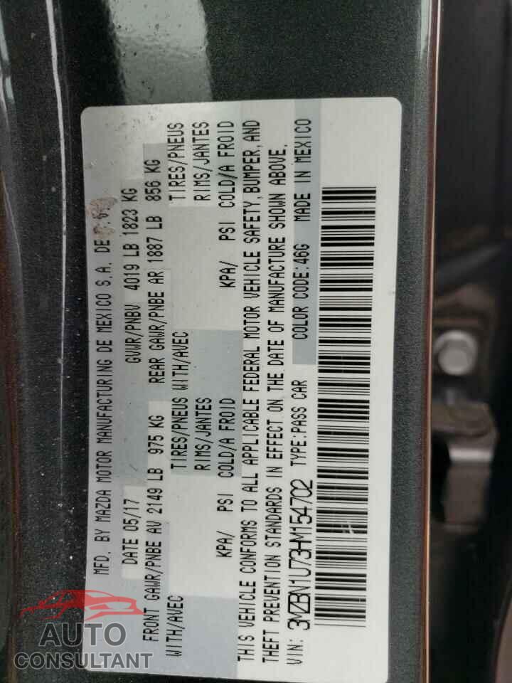 MAZDA 3 2017 - 3MZBN1U73HM154702