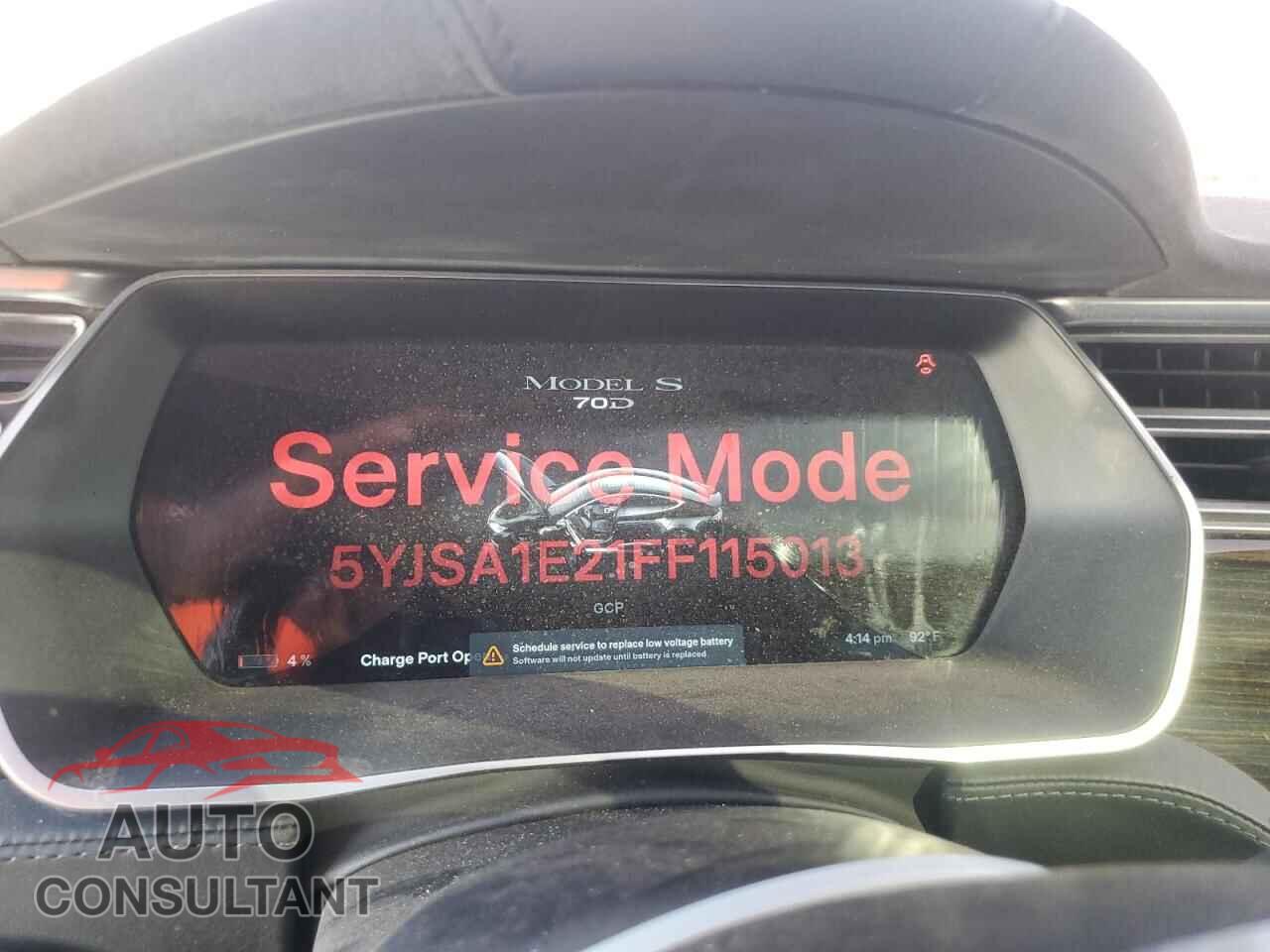 TESLA MODEL S 2015 - 5YJSA1E21FF115013
