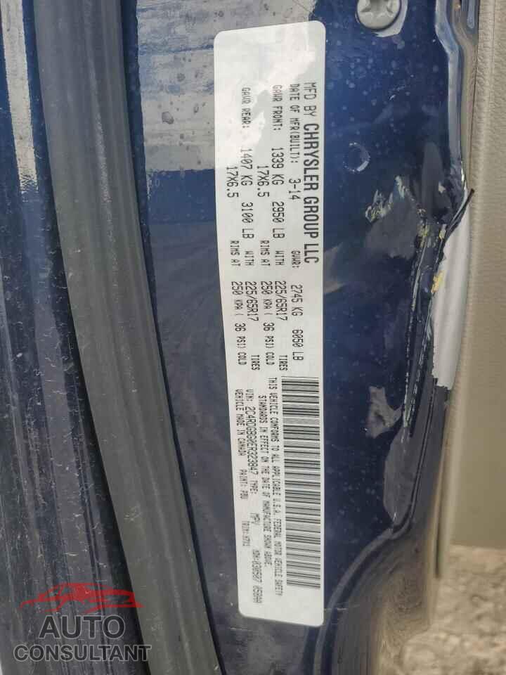 DODGE CARAVAN 2014 - 2C4RDGBG0ER323847