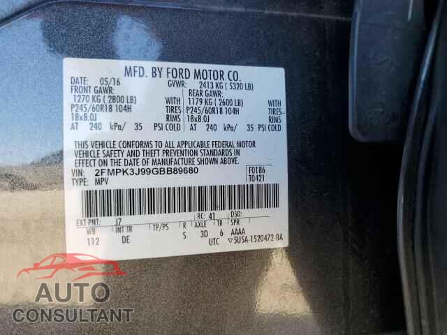 FORD EDGE 2016 - 2FMPK3J99GBB89680