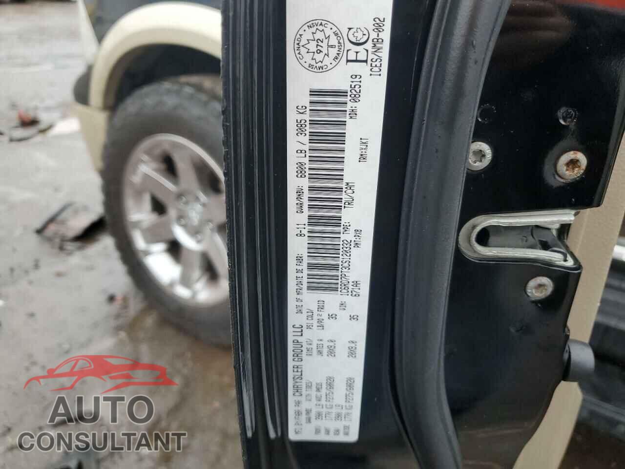 DODGE RAM 1500 2012 - 1C6RD7PT3CS120332