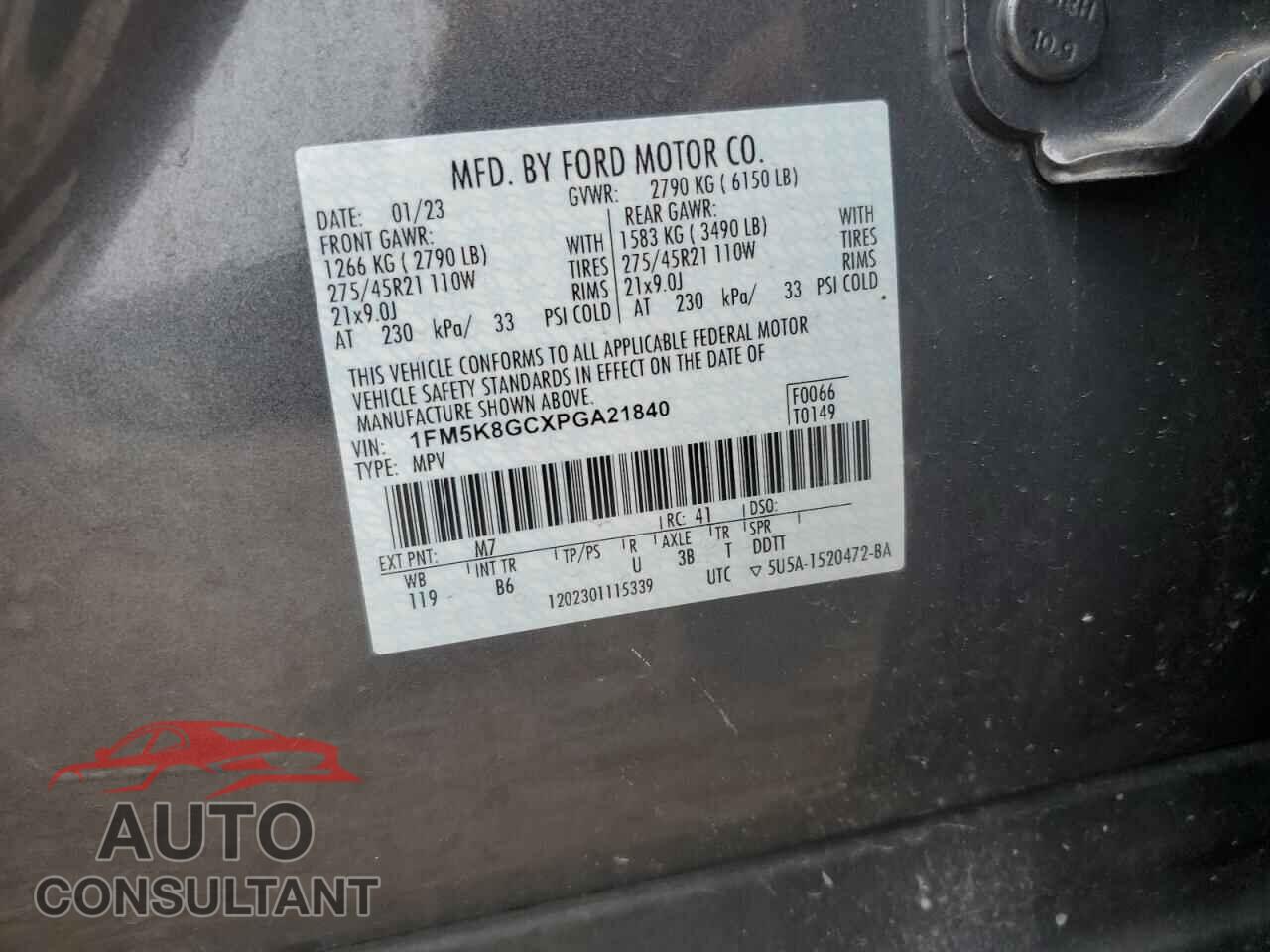 FORD EXPLORER 2023 - 1FM5K8GCXPGA21840