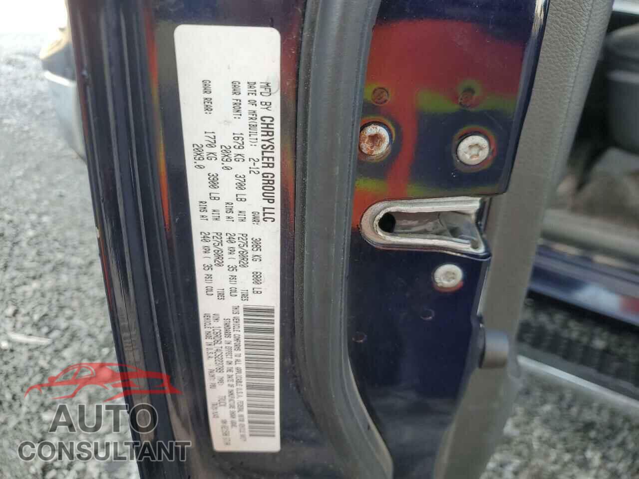 DODGE RAM 1500 2012 - 1C6RD6LT4CS223789