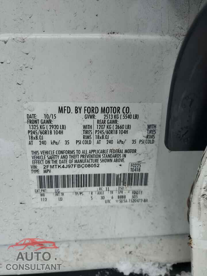 FORD EDGE 2015 - 2FMTK4J97FBC08052