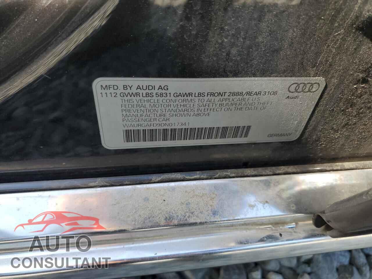 AUDI A8 2013 - WAURGAFD9DN017341