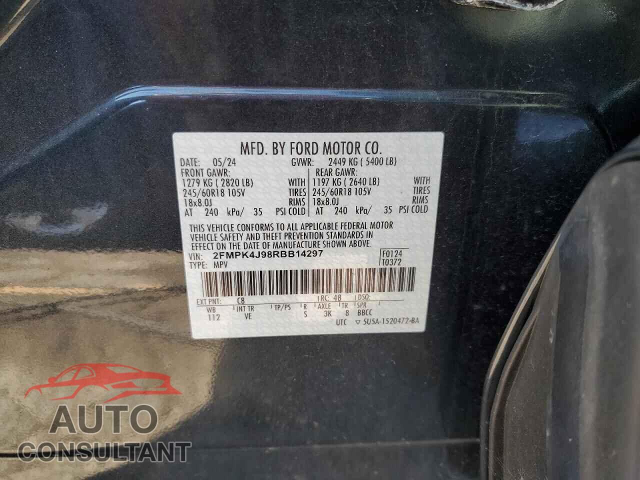 FORD EDGE 2024 - 2FMPK4J98RBB14297