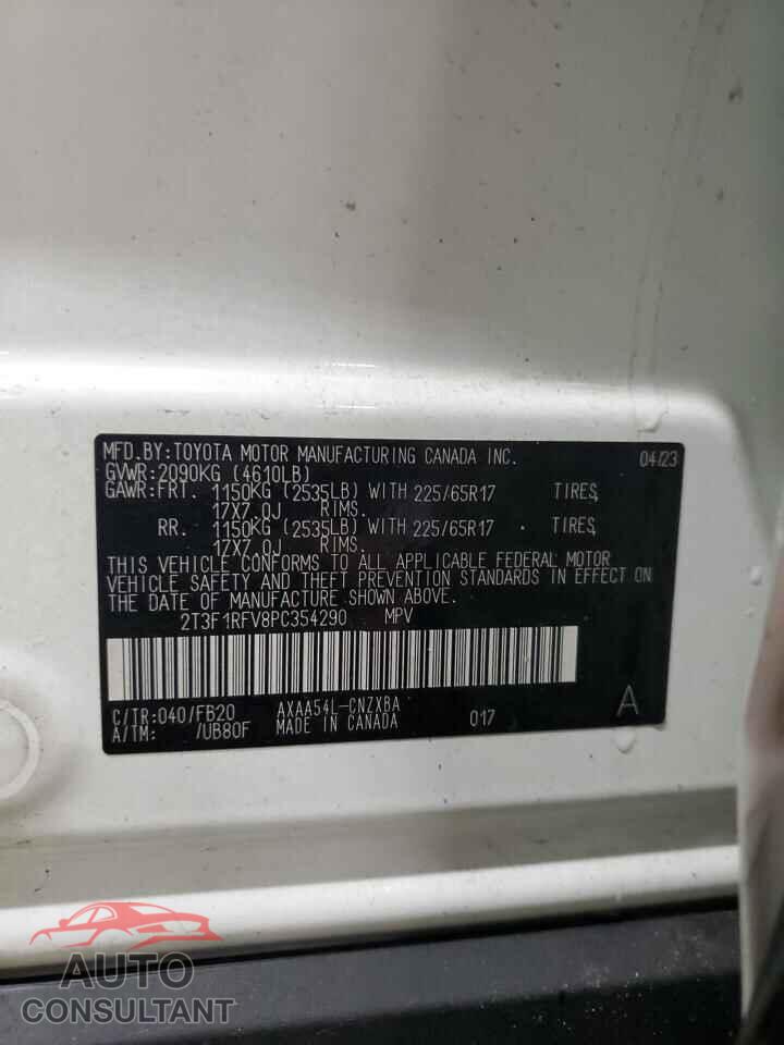 TOYOTA RAV4 2023 - 2T3F1RFV8PC354290