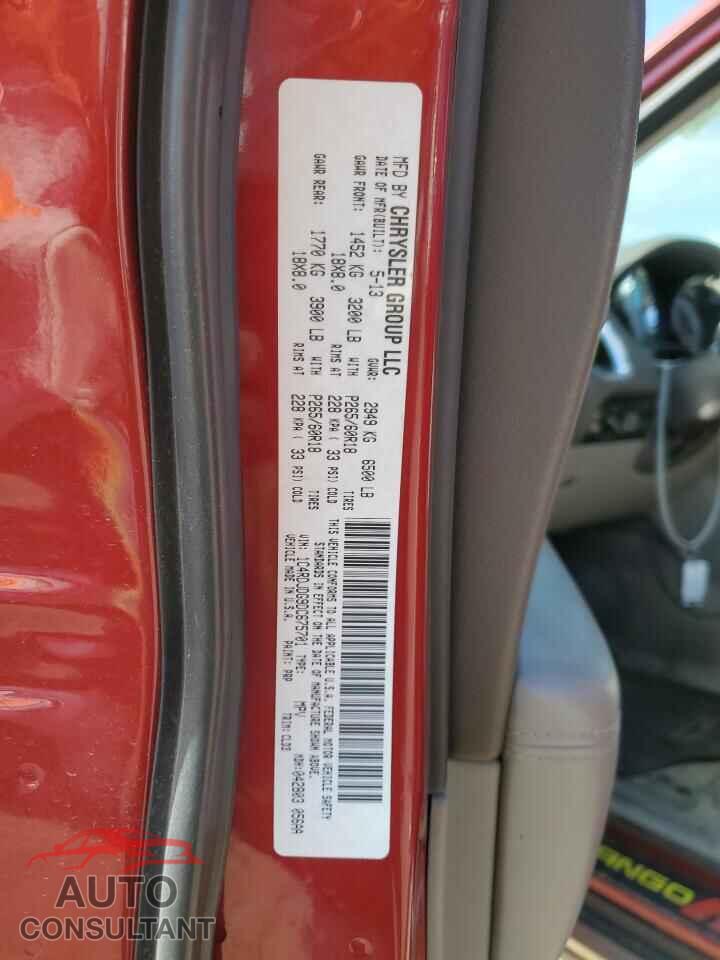 DODGE DURANGO 2013 - 1C4RDJDG9DC675701