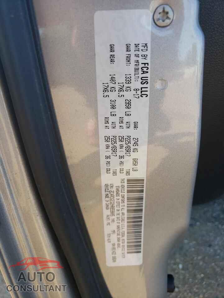 DODGE CARAVAN 2017 - 2C4RDGEG2HR859005